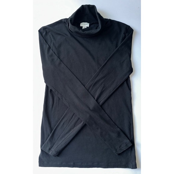 J.Crew Factory Women's Basic Black Lightweight Tissue‎ Turtleneck Top Size XS - Picture 1 of 6